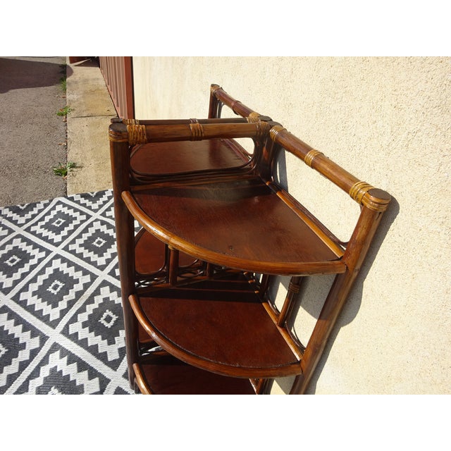 Rattan Corner Shelves, 1980s, Set of 2 For Sale - Image 11 of 14