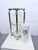 Mid-Century Modern Hollywood Regency 2-Tone Brass and Acrylic Tiered Serving Stand attributed to Curvasa Muebles, 1970s For Sale - Image 3 of 12