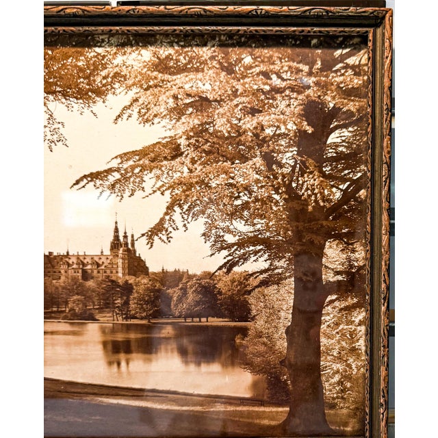 Renaissance Vintage Framed Photograph of Fredericksburg Castle. For Sale - Image 3 of 4