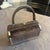 1970s High Quality Brown Cut Velvet and Silver Plated Metal Italian Evening Bag For Sale - Image 12 of 13