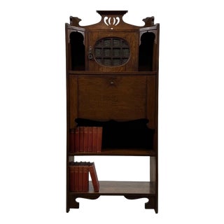 20th Century Arts and Crafts Oak Bureau, 1890s For Sale
