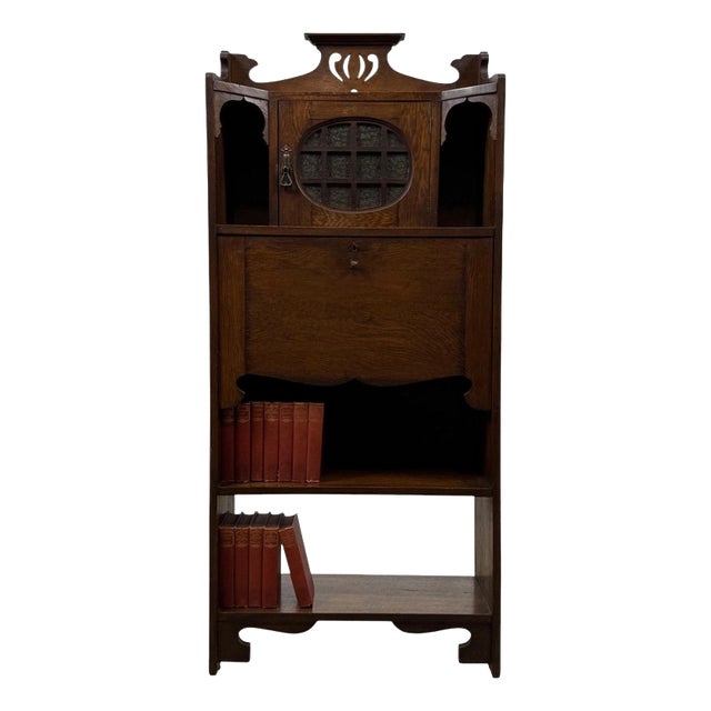 20th Century Arts and Crafts Oak Bureau, 1890s For Sale