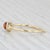 Modern Orange Citrine Solitaire Ring 18k Yellow Gold Size 8 Round Cabochon For Sale - Image 3 of 8