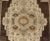 Textile Floral Medallion Turkey Oushak Vintage Rug in Ivory, Taupe, Brown and Olive 6′1″ × 9′6″ For Sale - Image 7 of 9