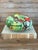 This charming vintage Easter egg box is crafted from papier-mâché and features a colorful hand-decorated rabbit scene,...