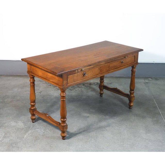Vintage Inlaid Walnut Desk, 19th Century For Sale - Image 12 of 18