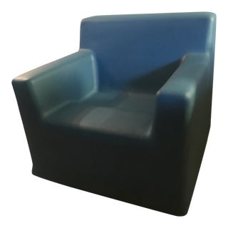 Vintage Blue Rubber Modu Chair For Sale