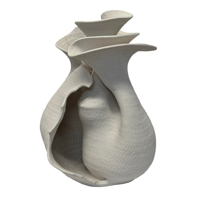 Guy Dawson Large Modernist Sculptural Studio Pottery Vase, Signed For Sale