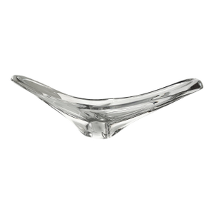 Daum, France Mid 20th Century Sculptural and Curvilinear Translucent Large 25" Wide Art Glass Bowl