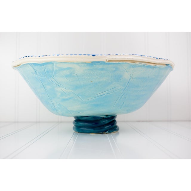 Signed Postmodern Majolica Pottery Bowl - Circa 1990's For Sale In Minneapolis - Image 6 of 18