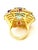 Bochic "Orient" Vintage Diamond, Cognac Citrine & Peridot Ring Set 18K Gold & Slver For Sale - Image 10 of 18