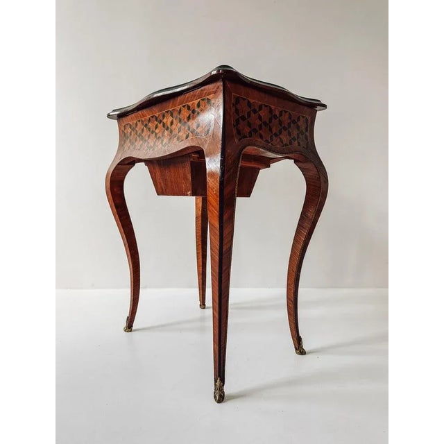 Louis XV / Louis-Philippe Marquetry Vanity Table, 1850-1900 For Sale - Image 15 of 18
