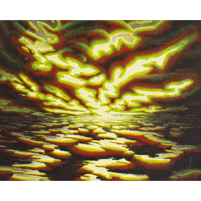 1970s 1973 Oil on Canvas Painting by Shraga Aloni For Sale - Image 5 of 8