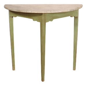 English Painted Demi-Lune Console Table, 1890s