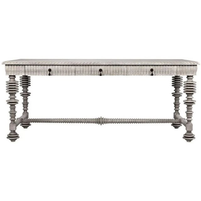 NOIR Portuguese Desk, Distressed Grey For Sale - Image 9 of 10