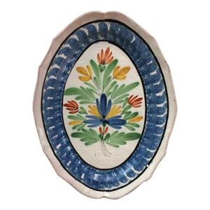 Late 19th Century Forges Les Eaux French Faience Oval Platter