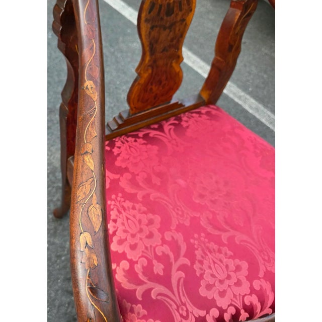 Early 19th Century Antique Early 19th-Century Dutch Marquetry Armchair For Sale - Image 5 of 10
