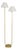 Regina Andrew Polly Double Arm FloorLamp, Natural Brass with Linen Scalloped Shade For Sale