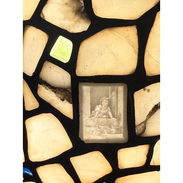 Viennese Alabaster and Lithophane Mosaic Pendant, 1900 For Sale - Image 3 of 17