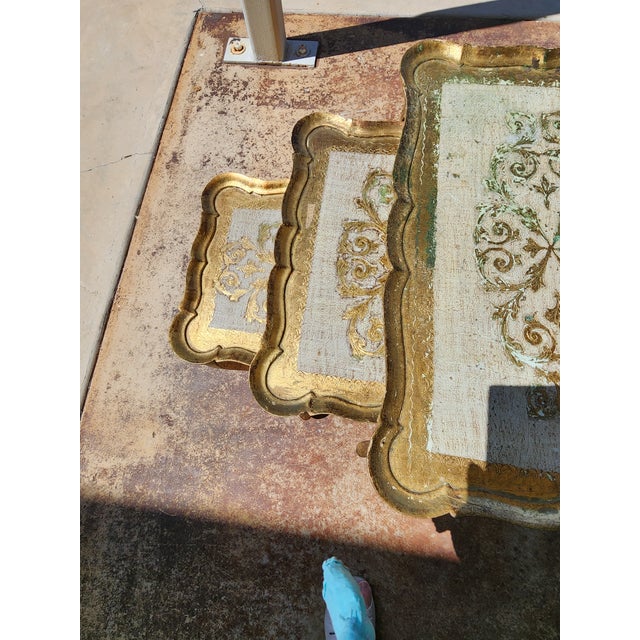 Set of Late 20th Century Florentine Nesting Tables For Sale In San Antonio - Image 6 of 7