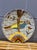 Vintage Brazilian Butterfly Wing Bird Tray Wall Art, Round Lucite and Steel For Sale - Image 4 of 5