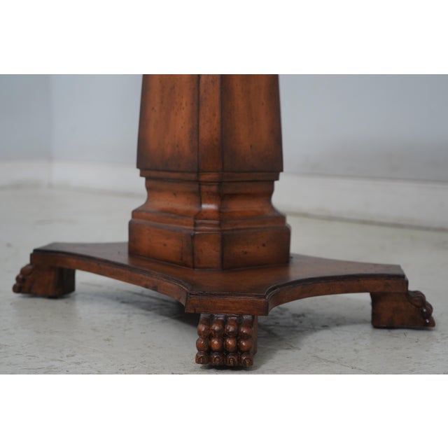Maitland Smith Attributed Marble Top Continental Occasional Table For Sale - Image 13 of 17