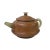 Chinese Zisha Clay Brown Jade Stone Handle Teapot Display Art For Sale - Image 4 of 11