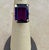 Metal 15 Carat Emerald Cut Amethyst Cocktail Ring in 14 Karat Yellow Gold, Size 6 For Sale - Image 7 of 18