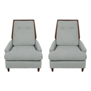 Mid Century Lounge Chairs -Pair For Sale