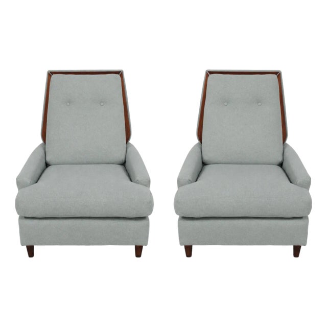Mid Century Lounge Chairs -Pair For Sale