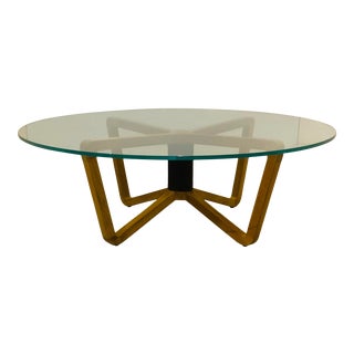 Baker McGuire Organic Modern Eitean Teak Outdoor Cocktail Table For Sale