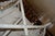 Vintage White Wicker Wing Back Arm Chair W/ Blue Cushions & Coil Sprung Seat For Sale - Image 18 of 18