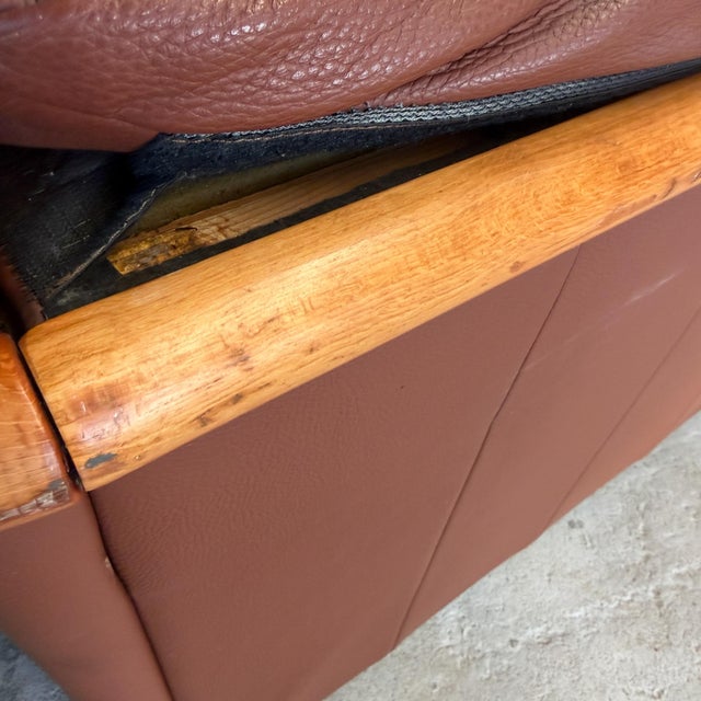 Brown Ekornes Stressless Manhattan 3-Seater Leather Sofa Cognac Birch Scandinavian For Sale - Image 8 of 18