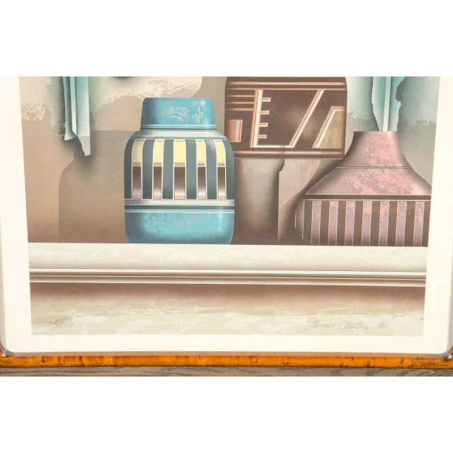 Contemporary Original Lithograph by James Carter with Southwest Pottery Theme For Sale - Image 3 of 8