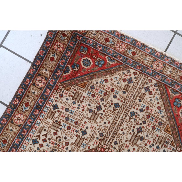 1930s, Vintage Persian Malayer Rug 3' X 4' For Sale - Image 9 of 11