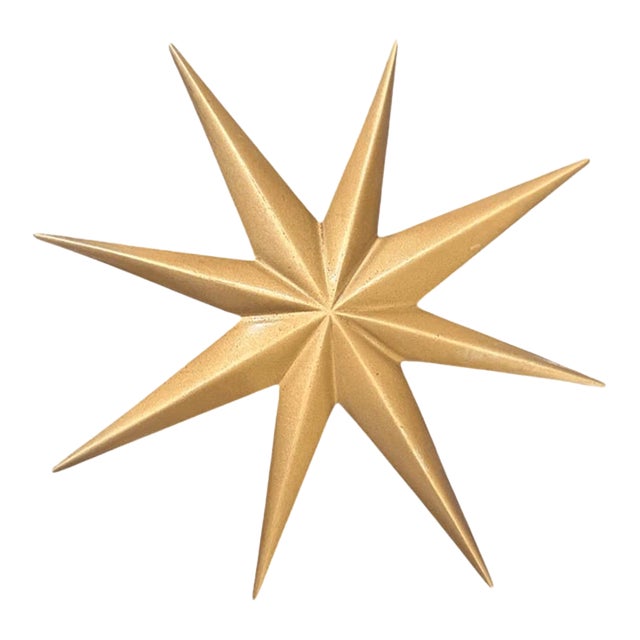 Vintage Modern Style Metal Star Decor Wall Embellishment For Sale