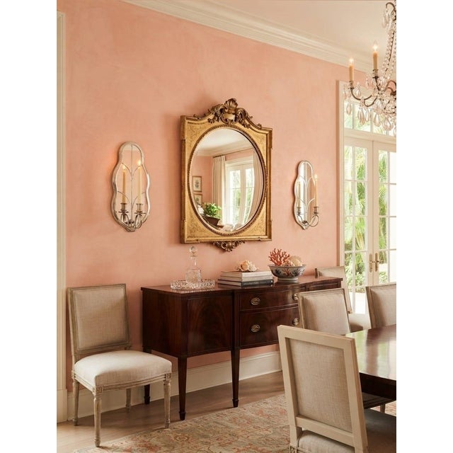 Pair of Vintage Silver-Tone Leaf Mirrored Wall Candle Sconces For Sale - Image 12 of 12
