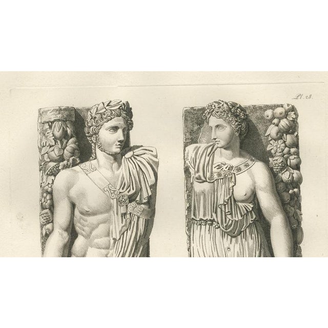 Early 19th Century Louis-Pierre Baltard, Louvre Sculpture Reliefs, 1803, Paper For Sale - Image 5 of 9