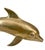 This vintage large brass mid-century dolphin figurine sculpture measures 14 inches tall. Crafted from brass, this detailed...