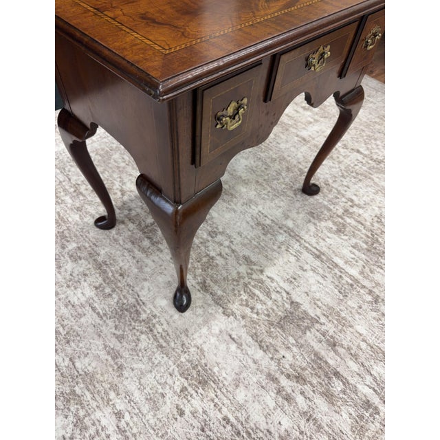 Late 20th Century Council Furniture Queen Anne Inlaid Lowboy For Sale In Milwaukee - Image 6 of 9