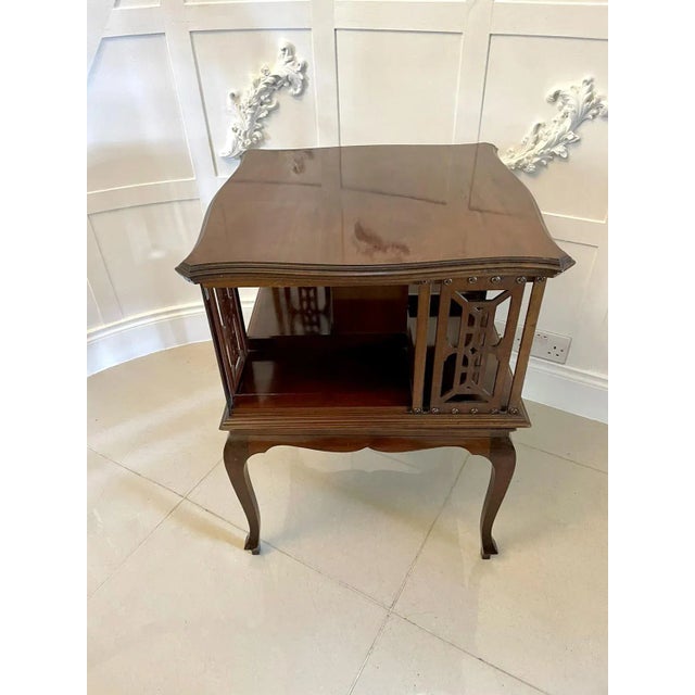 Antique Edwardian Mahogany Revolving Bookcase For Sale - Image 5 of 14