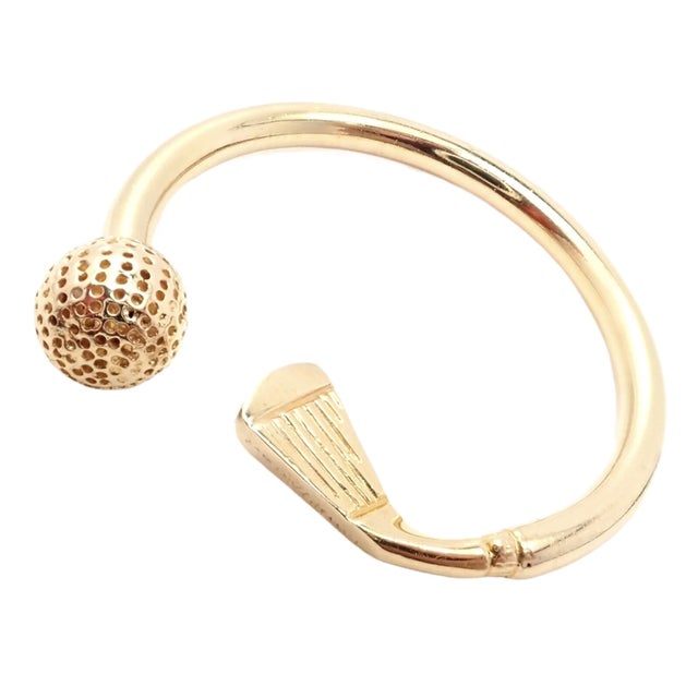 Tiffany & Co. 18k Yellow Gold Golf Club & Ball Keychain Keyring Details: Metal: 18k Yellow Gold Size: Ball is 8mm Full...