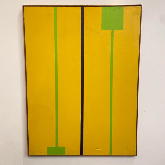 Mid 20th Century Minimalist Geometric Painting, Framed For Sale - Image 9 of 9