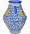 Mid 20th Century Blue & Orange Andalusian-Patterned Ceramic Vase W/ Handles For Sale - Image 4 of 10