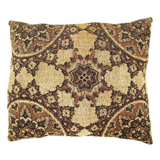 1960 Decorative Vintage American Tapestry Pillows with Circles Design - Set of 3 For Sale - Image 11 of 12