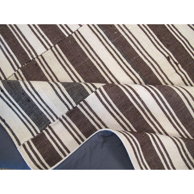 Galerie Shabab Collection Mid-20th Century Turkish Flat-Weave Kilim Accent Rug in Brown, Cream, & Black For Sale - Image 9 of 10