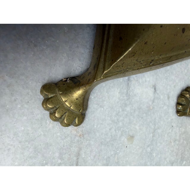 Pair of 19th Century Spanish Baroque Style Brass Candlesticks - 14.5" H For Sale - Image 10 of 12