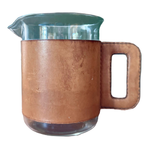 1950s Leather Wrapped Glass Pitcher by Carl Auböck