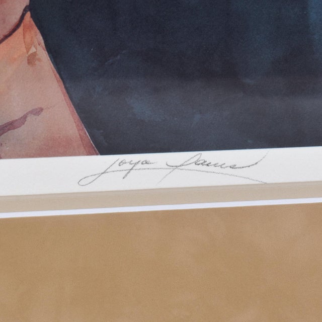 Western Cowboy Rancher Portrait With Barbed Wire Pencil Signed Lithograph For Sale - Image 6 of 11