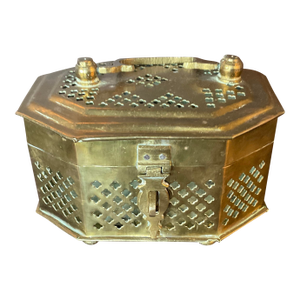 Antique Brass Large Cricket Box